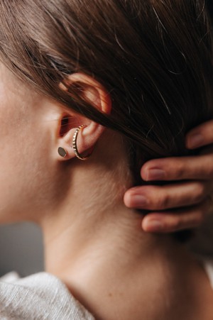 Ear Cuff Ring Bahut Brass from Jyoti - Fair Works