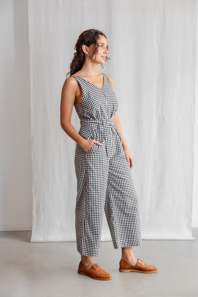 Organic Cotton Jumpsuit Parva Checked from Jyoti - Fair Works