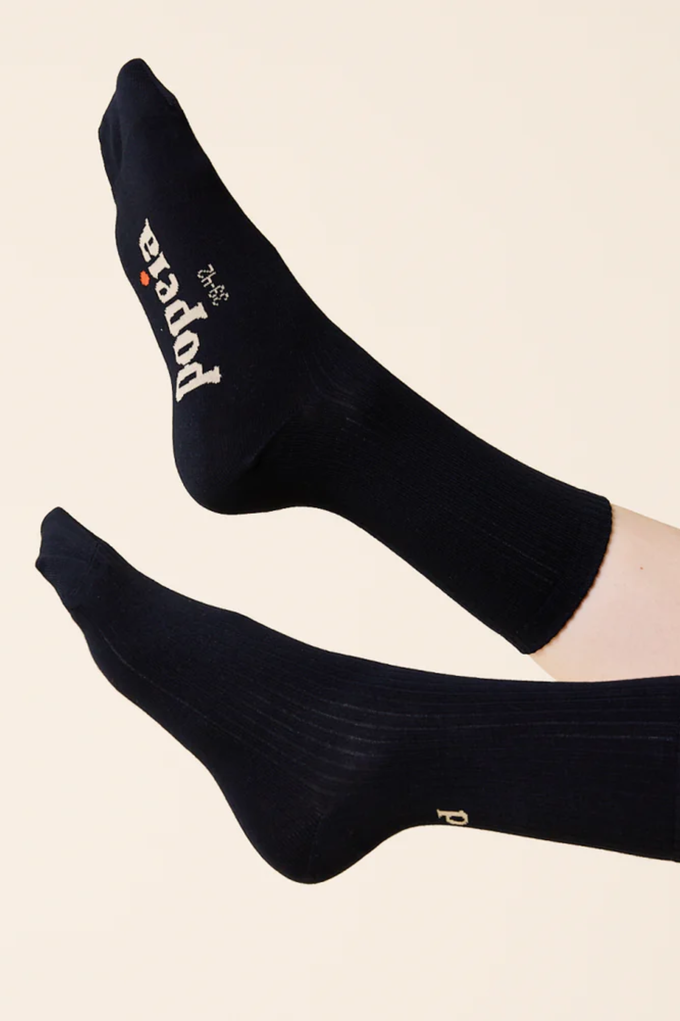 Popeia Organic Cotton Socks The Casual Black from Jyoti - Fair Works