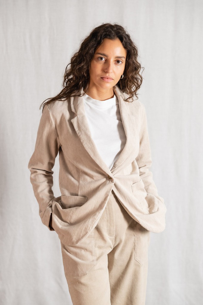 Bio-Baumwollcord Blazer Sharad Beige from Jyoti - Fair Works