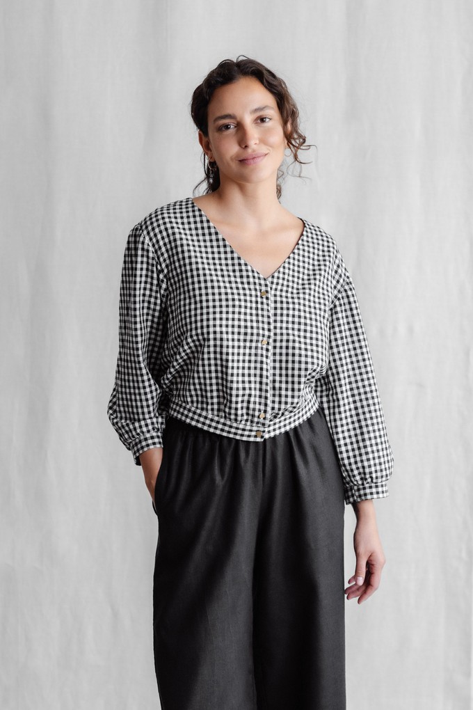 Organic Cotton Blouse Sahay Checked from Jyoti - Fair Works