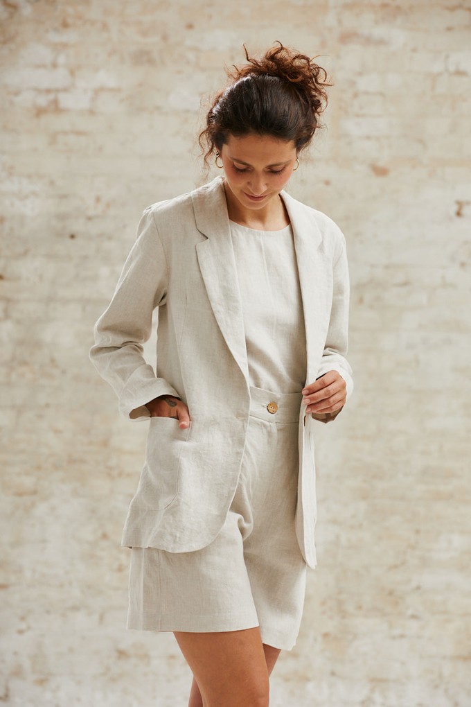 Hemp Blazer Sharad Greige from Jyoti - Fair Works