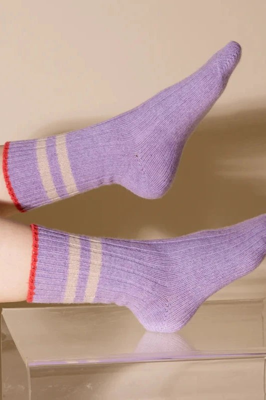 Popeia Wool Socks Purple from Jyoti - Fair Works