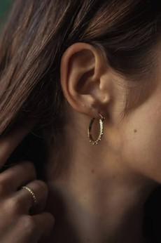 Hoop earrings Taaj brass via Jyoti - Fair Works