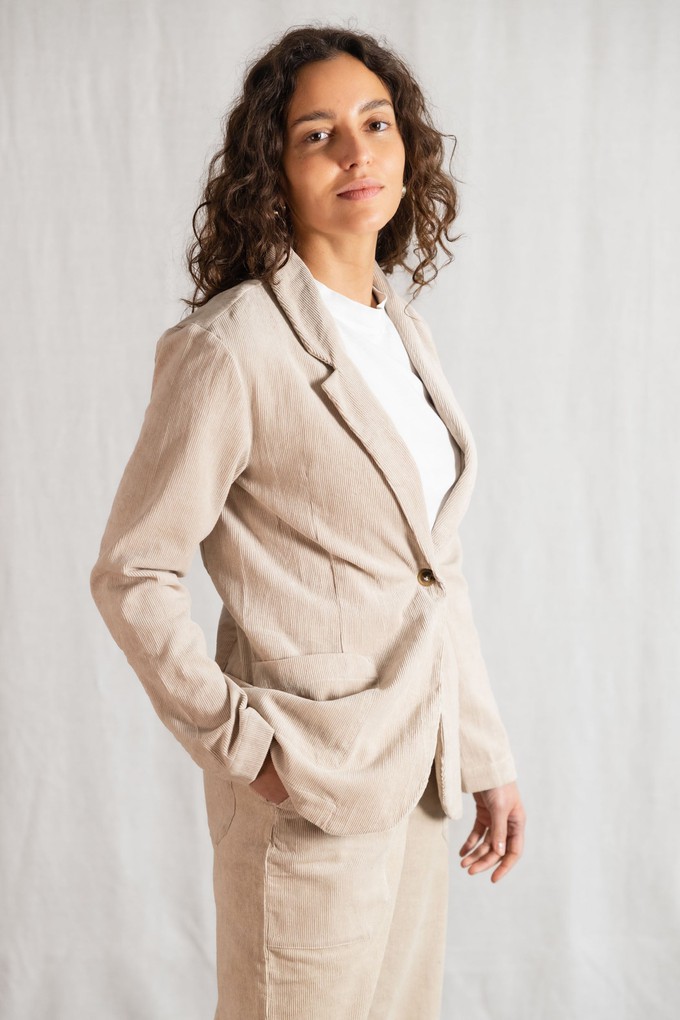 Bio-Baumwollcord Blazer Sharad Beige from Jyoti - Fair Works