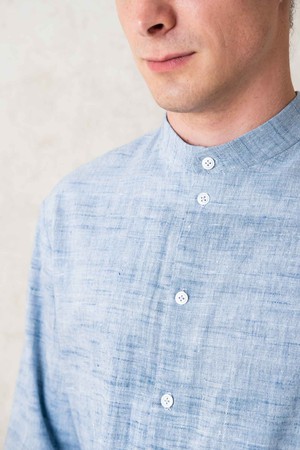 Cotton Slim-Fit Shirt Hamu Light Blue from Jyoti - Fair Works