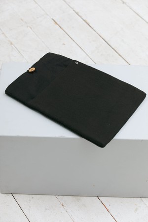 Organic Cotton Laptop Bag Latur Black from Jyoti - Fair Works