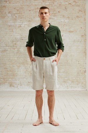 Hemp Shorts Heet Greige from Jyoti - Fair Works