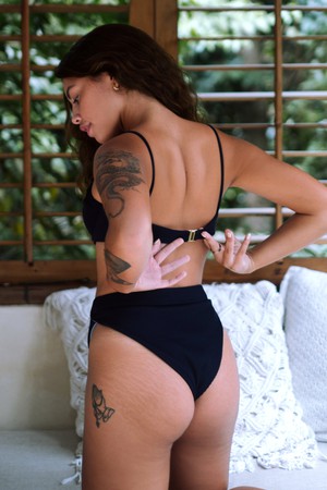 MAYA BOTTOM in Reversible Blue & Baby Blue from Kaly Ora