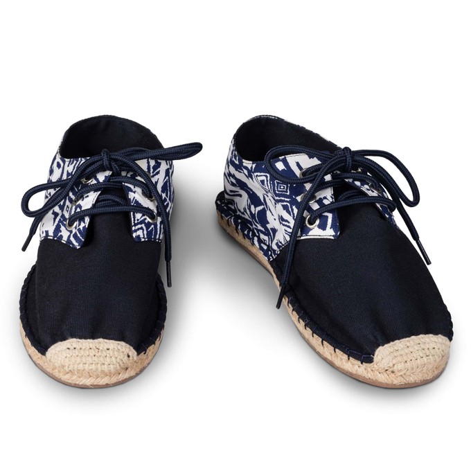 Espadrilles BLUE TRIBAL Lace Up für Herren from Kingdom of Wow!