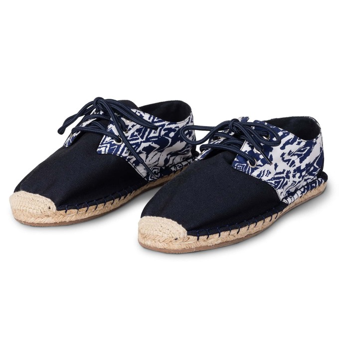 Espadrilles BLUE TRIBAL Lace Up für Herren from Kingdom of Wow!