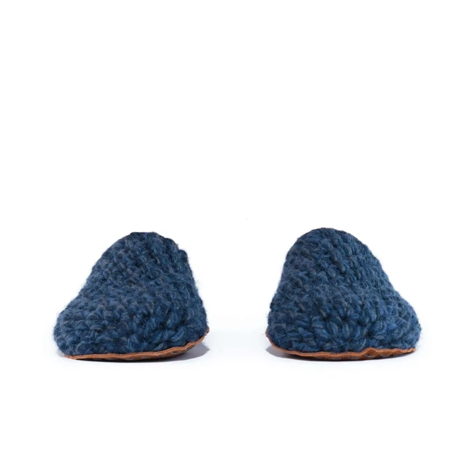 Midnight Blue Bamboo Wool Slippers from Kingdom of Wow!