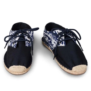 Blaue Tribal Lace Up Espadrilles für Männer from Kingdom of Wow!