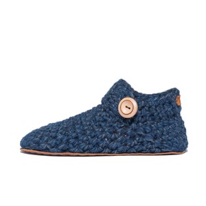 Midnight Blue Bamboo Wool Ankle Booties from Kingdom of Wow!