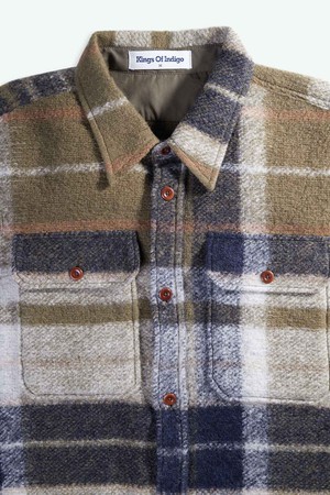 KOGYOKU | BURNT OLIVE CHECK from Kings of Indigo