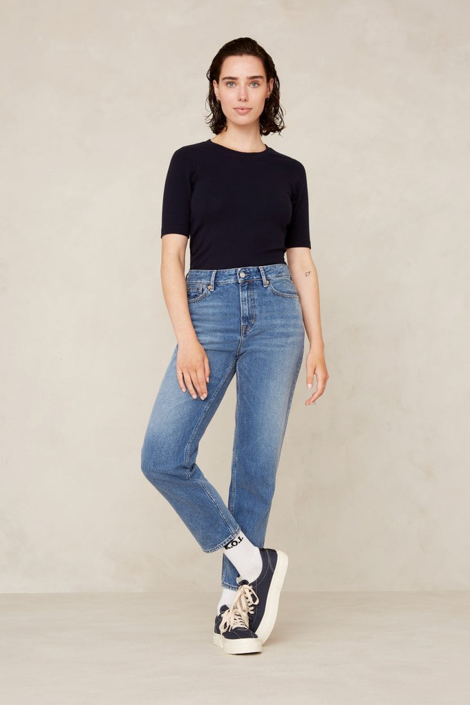 CAROLINE CROPPED | HOLO VINTAGE LIGHT BLUE from Kings of Indigo