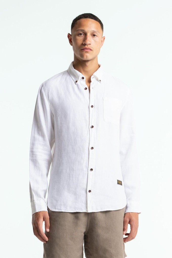 ENDA POCKET | OPTICAL WHITE LINEN from Kings of Indigo