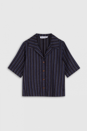 MORRIGAN | BLUE LINEN STRIPE from Kings of Indigo