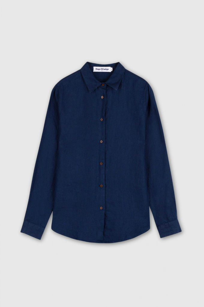 TAJA | WORKER BLUE LINEN from Kings of Indigo