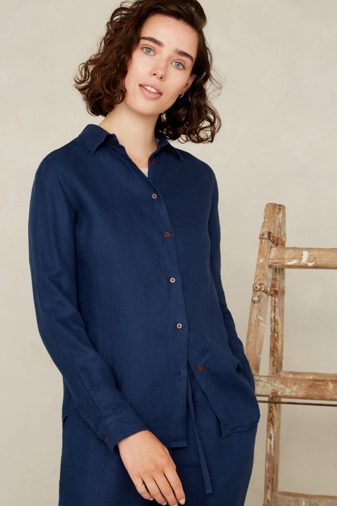 TAJA | WORKER BLUE LINEN from Kings of Indigo