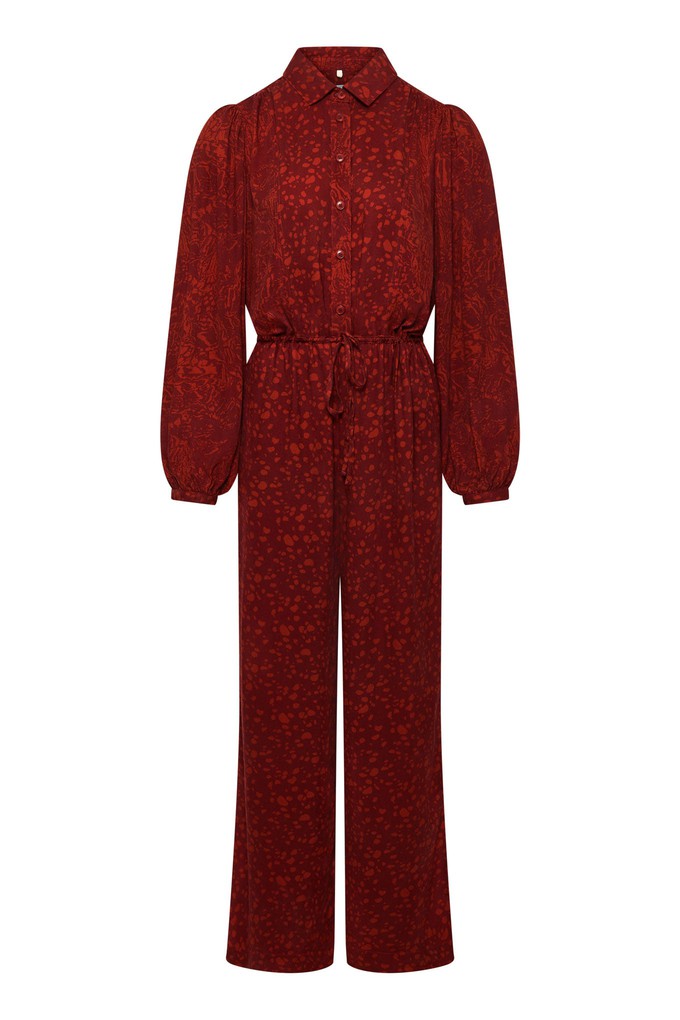 AVA - Rayon Jumpsuit Wine Red from KOMODO