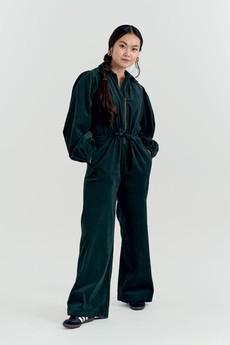 AMRITA Organic Cotton Corduroy Jumpsuit - Dark Marine via KOMODO