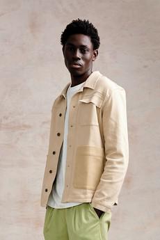 CHRISTOPHIE - Organic Cotton Jacket- Sand patch via KOMODO