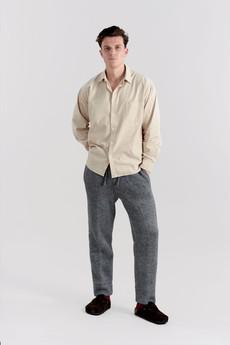 KELVIN Fleece Lined Wool Trouser - Grey via KOMODO