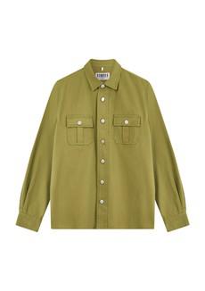 Mens JEAN Overshirt - Khaki Green via KOMODO