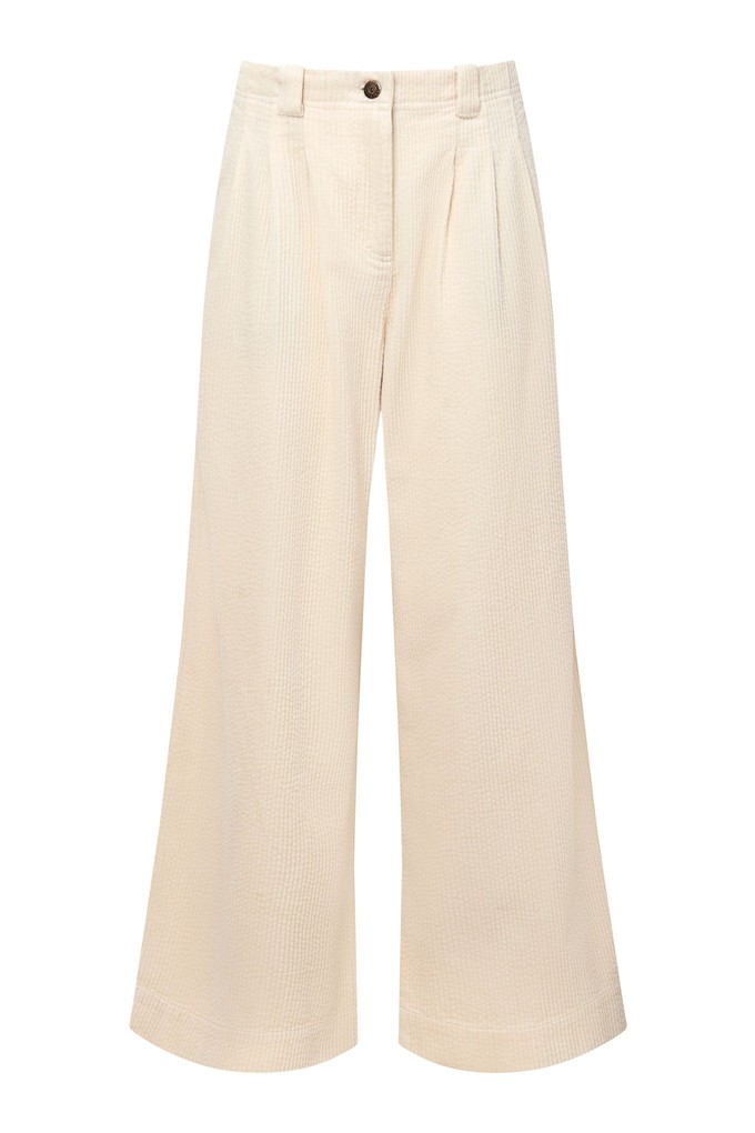 LOLA Organic Cotton Corduroy Trouser - Winter White from KOMODO