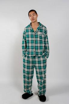 JIM JAM Mens GOTS Organic Cotton Pyjama Set - Green via KOMODO