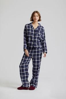 JIM JAM Womens Organic Cotton Pyjama Set - Dark Navy via KOMODO