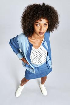 NELLY - Organic Cotton Linen patchwork jacket via KOMODO