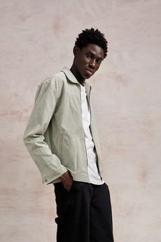 MYLES - Organic Cotton Jacket - Green Stripe via KOMODO