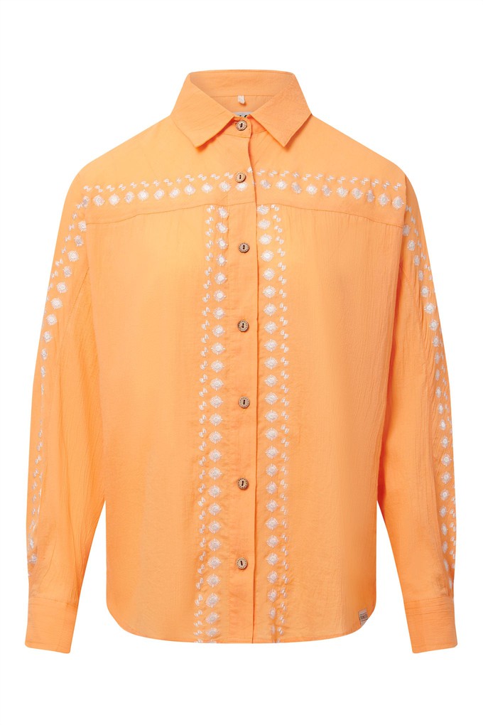 HANAKO - Organic Cotton Embroidery Shirt Cantaloupe from KOMODO