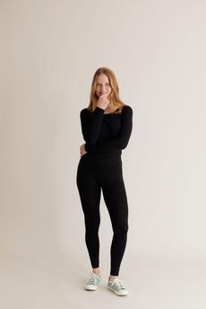 SYLVIE Legging - GOTS Organic Cotton Black via KOMODO