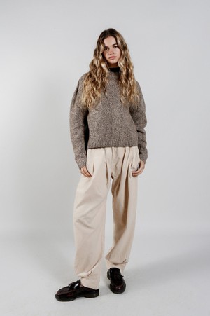 MALLORY Organic Cotton Needlecord Trouser - Winter White from KOMODO