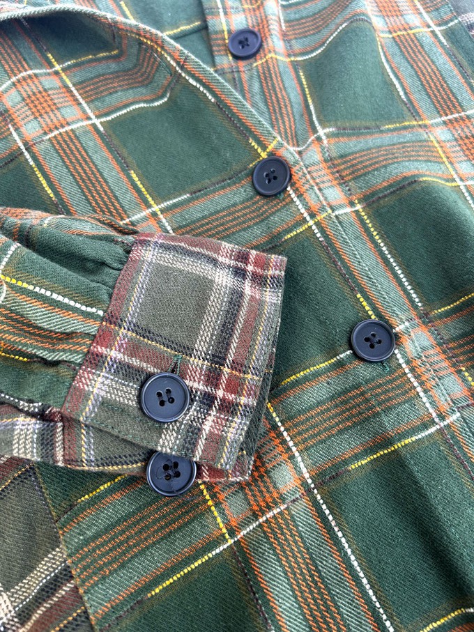 AXEL Flannel Patchwork Check Shirt - Green from KOMODO