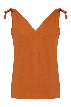 CELIA - Organic Cotton Vest Burnt Orange via KOMODO