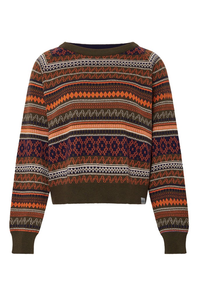 FAIR ISLE - Organic Cotton Jumper Khaki from KOMODO