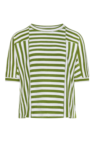 JUNIPER - Organic Cotton Top Green Stripe from KOMODO