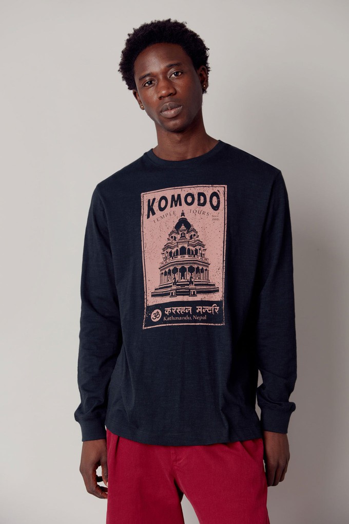 DUNBAR TEMPLE - Organic Cotton Tee Black from KOMODO