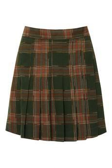 RARA Organic Cotton Flannel Skirt - Green via KOMODO