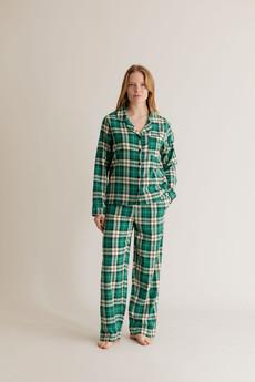 JIM JAM Womens Organic Cotton Pyjama Set - Green via KOMODO