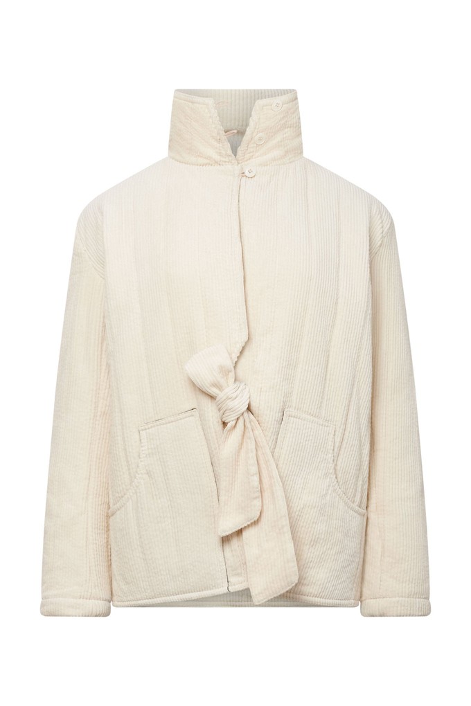 KENEILA Organic Corduroy Coat - Winter White from KOMODO