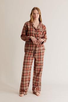 JIM JAM Womens Organic Cotton Pyjama Set - Clay via KOMODO