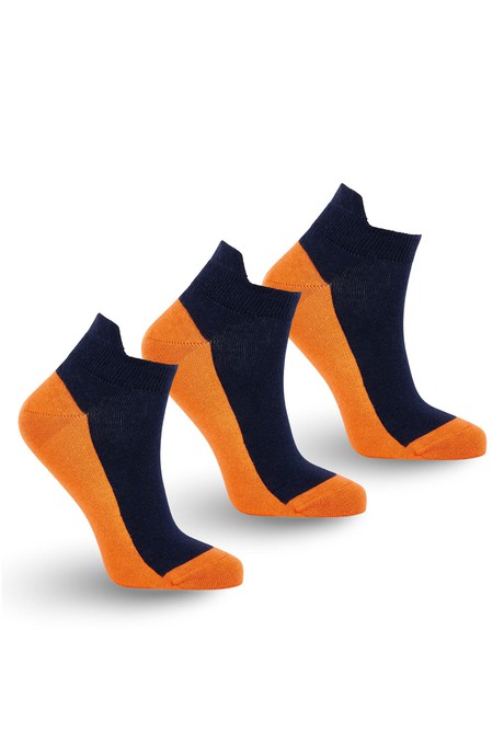 PUNCHY ANKLE Navy x3 Boxset - Organic Cotton Socks from KOMODO