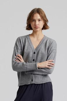 BINKY Cashmere Cardigan - Grey via KOMODO