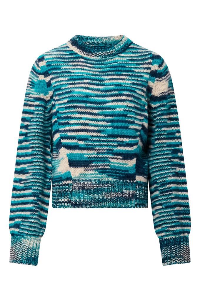 SANG Handknit Wool Jumper - Blue from KOMODO