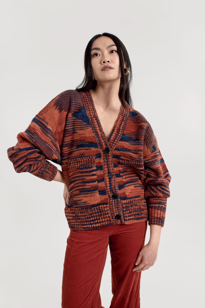 HOPE Handknit Wool Cardigan - Terracotta from KOMODO